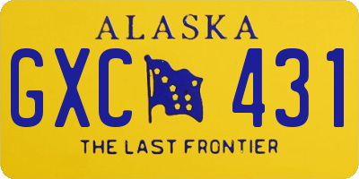 AK license plate GXC431