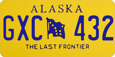 AK license plate GXC432