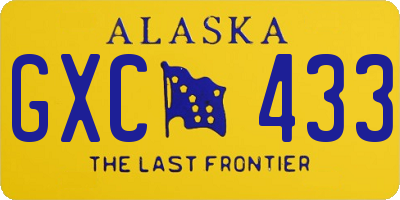 AK license plate GXC433