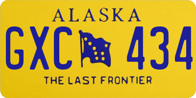 AK license plate GXC434