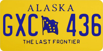 AK license plate GXC436