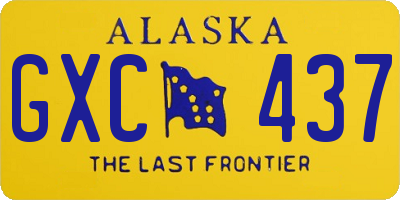 AK license plate GXC437