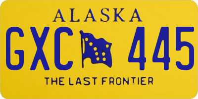 AK license plate GXC445