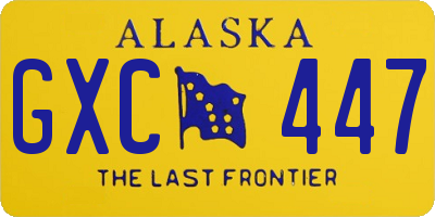 AK license plate GXC447
