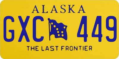 AK license plate GXC449