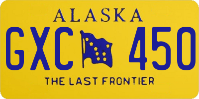 AK license plate GXC450