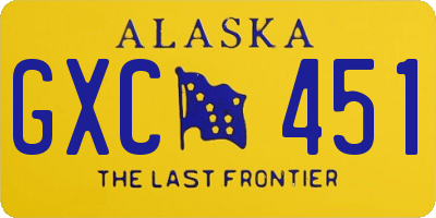 AK license plate GXC451