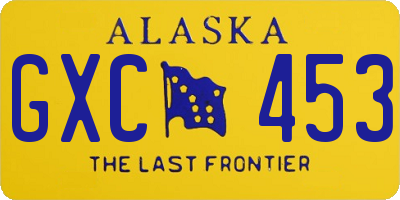 AK license plate GXC453