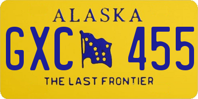 AK license plate GXC455