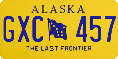 AK license plate GXC457