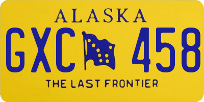 AK license plate GXC458