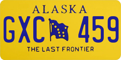 AK license plate GXC459