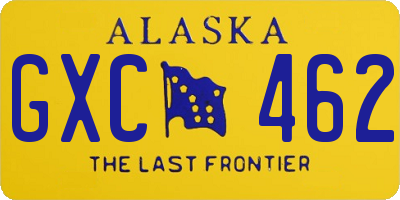 AK license plate GXC462