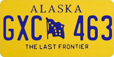 AK license plate GXC463