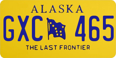 AK license plate GXC465