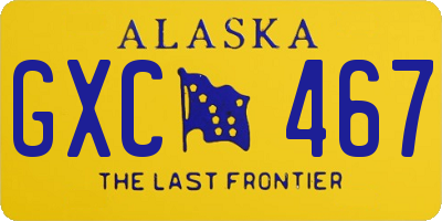 AK license plate GXC467