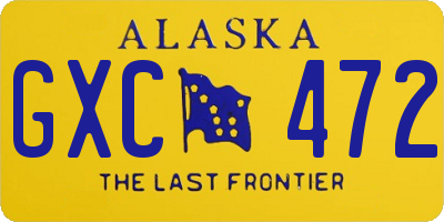 AK license plate GXC472