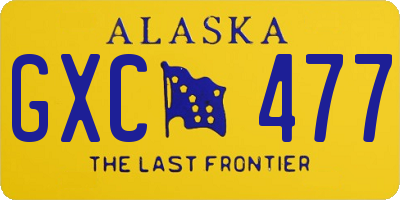 AK license plate GXC477