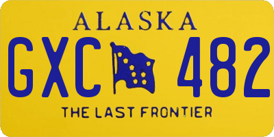 AK license plate GXC482