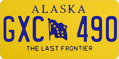 AK license plate GXC490