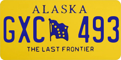 AK license plate GXC493