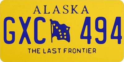 AK license plate GXC494