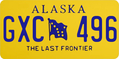 AK license plate GXC496
