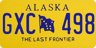 AK license plate GXC498