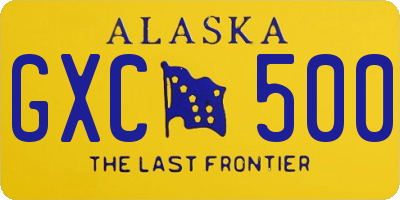 AK license plate GXC500