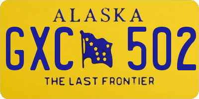 AK license plate GXC502