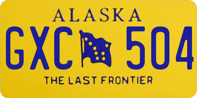 AK license plate GXC504