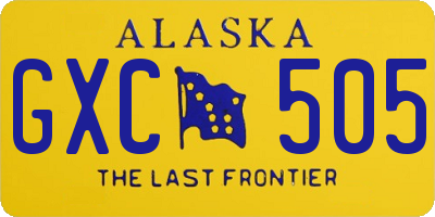 AK license plate GXC505