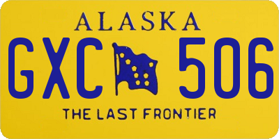 AK license plate GXC506