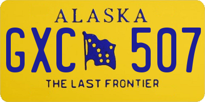 AK license plate GXC507