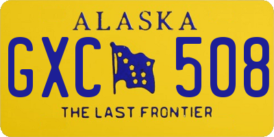 AK license plate GXC508