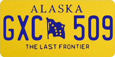 AK license plate GXC509