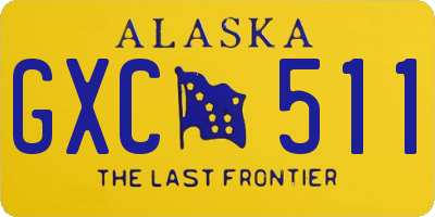 AK license plate GXC511