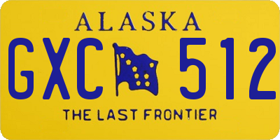 AK license plate GXC512