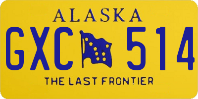 AK license plate GXC514