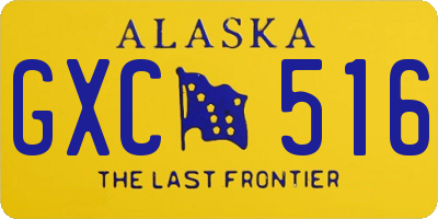 AK license plate GXC516