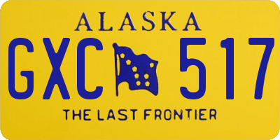 AK license plate GXC517