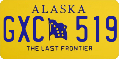 AK license plate GXC519