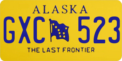 AK license plate GXC523