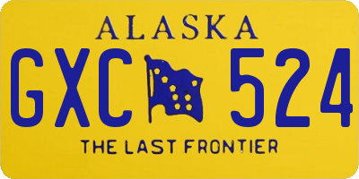 AK license plate GXC524