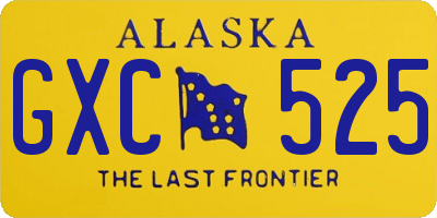 AK license plate GXC525