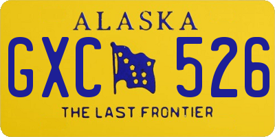 AK license plate GXC526