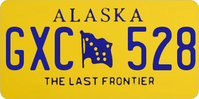 AK license plate GXC528