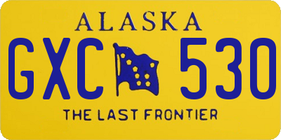 AK license plate GXC530