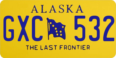 AK license plate GXC532