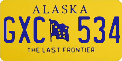 AK license plate GXC534